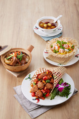 Delicious Chinese cuisine, Cantonese set meal combo