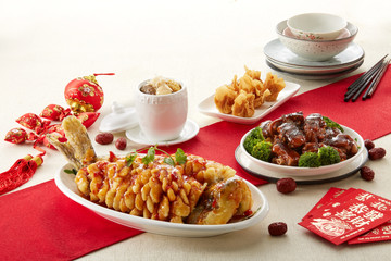 Delicious Chinese cuisine, festive Cantonese cuisine combo set meal