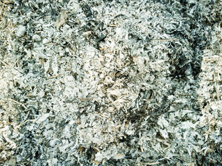 Burning grass and grass leaves that are garbage