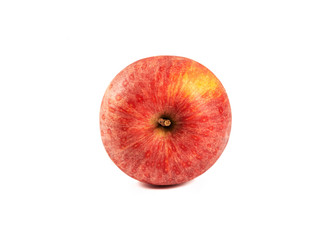 Red apples on white background
