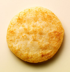 Crisp biscuits on a white background
