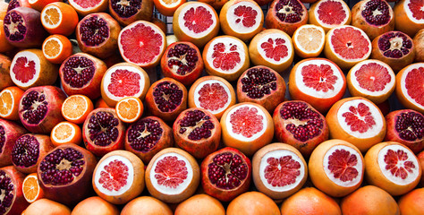 Background of healthy fresh fruits
