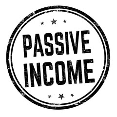 Passive income sign or stamp