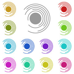 circular diatram icon in multi color. Simple glyph, flat vector of Charts and diagrams icons for UI and UX, website or mobile application