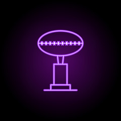 american football cup icon. Elements of awards in neon style icons. Simple icon for websites, web design, mobile app, info graphics