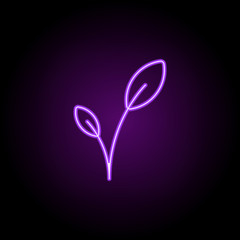 plant icon. Elements of Eco in neon style icons. Simple icon for websites, web design, mobile app, info graphics