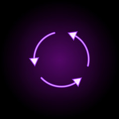 recycle icon. Elements of Eco in neon style icons. Simple icon for websites, web design, mobile app, info graphics