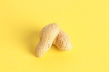peanuts in colorful background