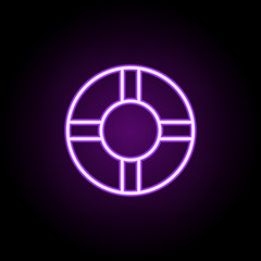 Lifebuoy icon. Elements of startups in neon style icons. Simple icon for websites, web design, mobile app, info graphics