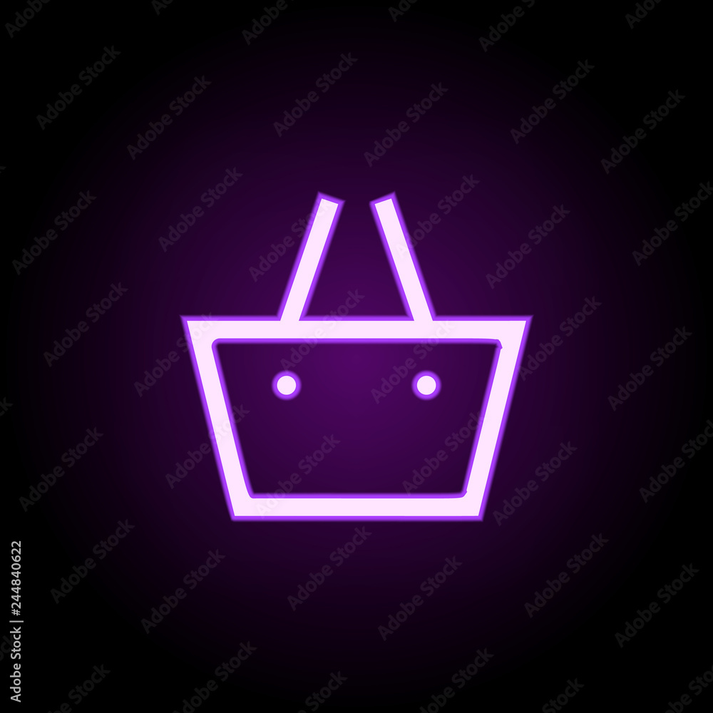 Poster basket icon. elements of web in neon style icons. simple icon for websites, web design, mobile app, 