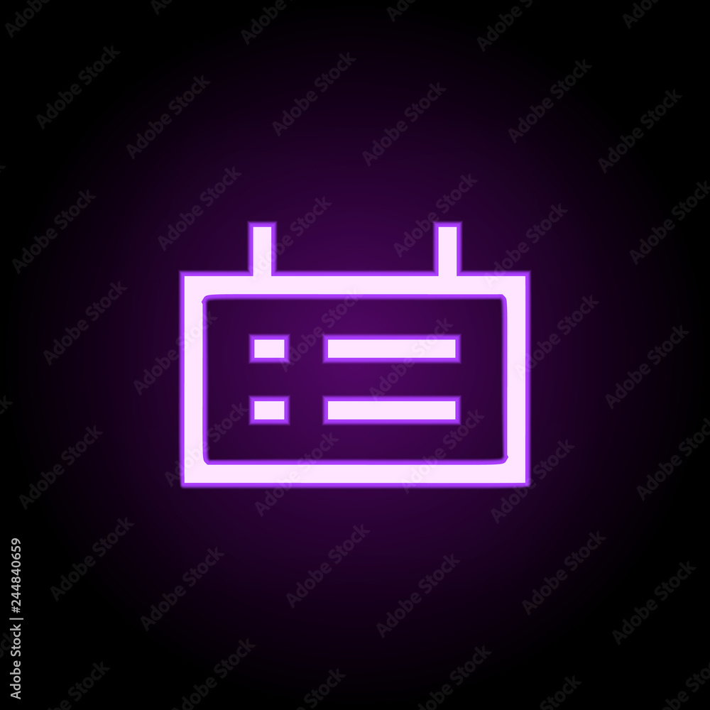 Aufkleber appointment icon. elements of web in neon style icons. simple icon for websites, web design, mobile 