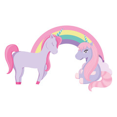 Rainbow and unicorns design