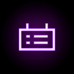 Appointment icon. Elements of web in neon style icons. Simple icon for websites, web design, mobile app, info graphics