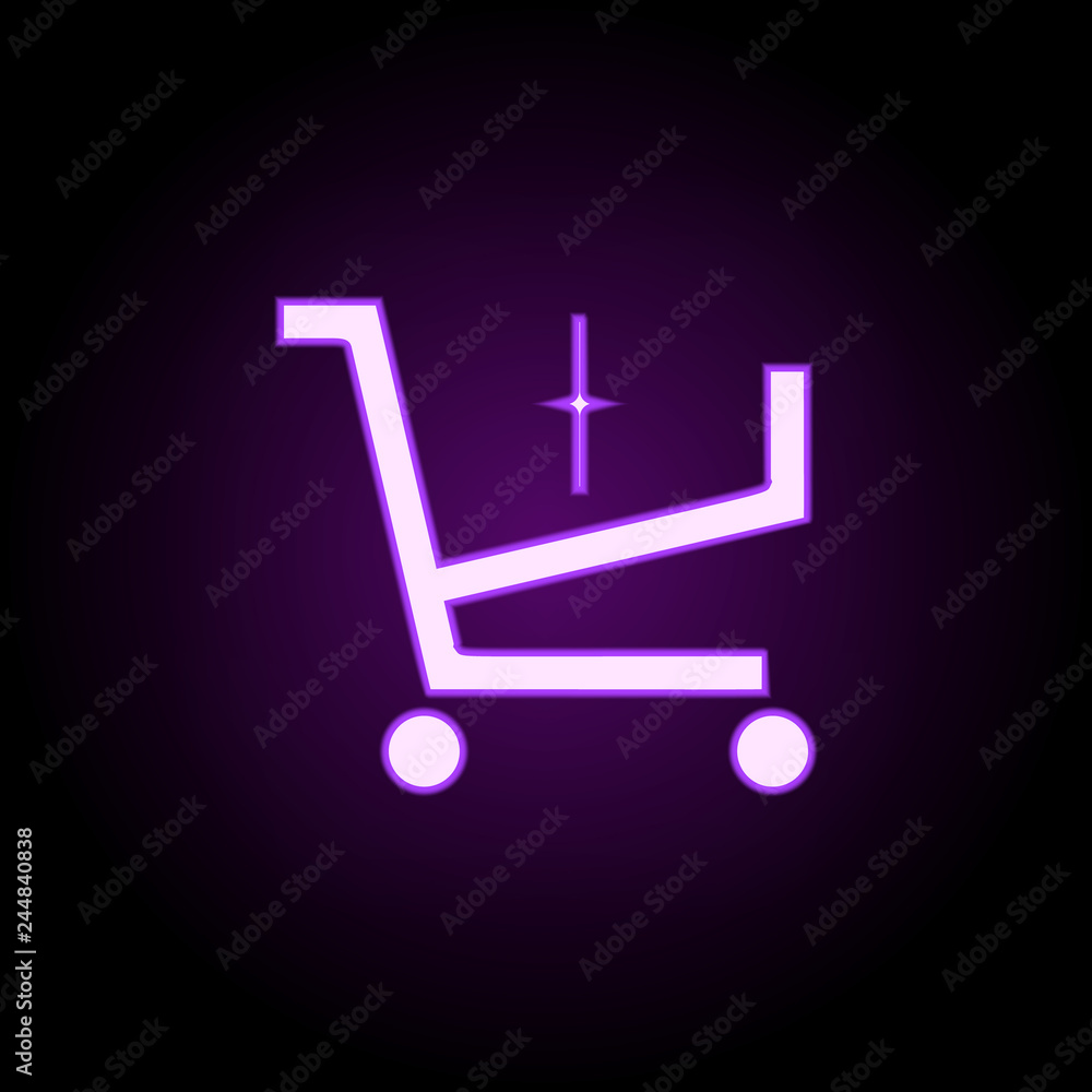 Poster add, cart icon. elements of web in neon style icons. simple icon for websites, web design, mobile ap