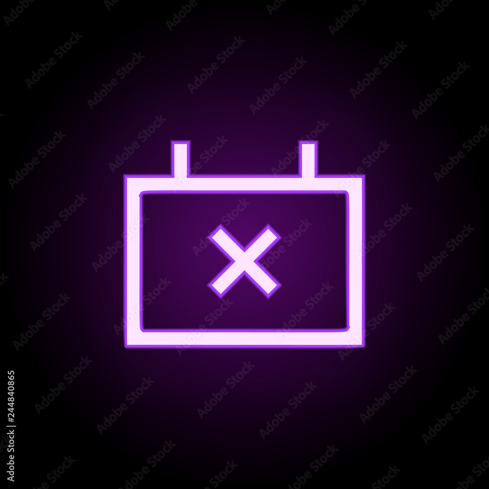 Aufkleber calendar busy icon. elements of web in neon style icons. simple icon for websites, web design, mobil