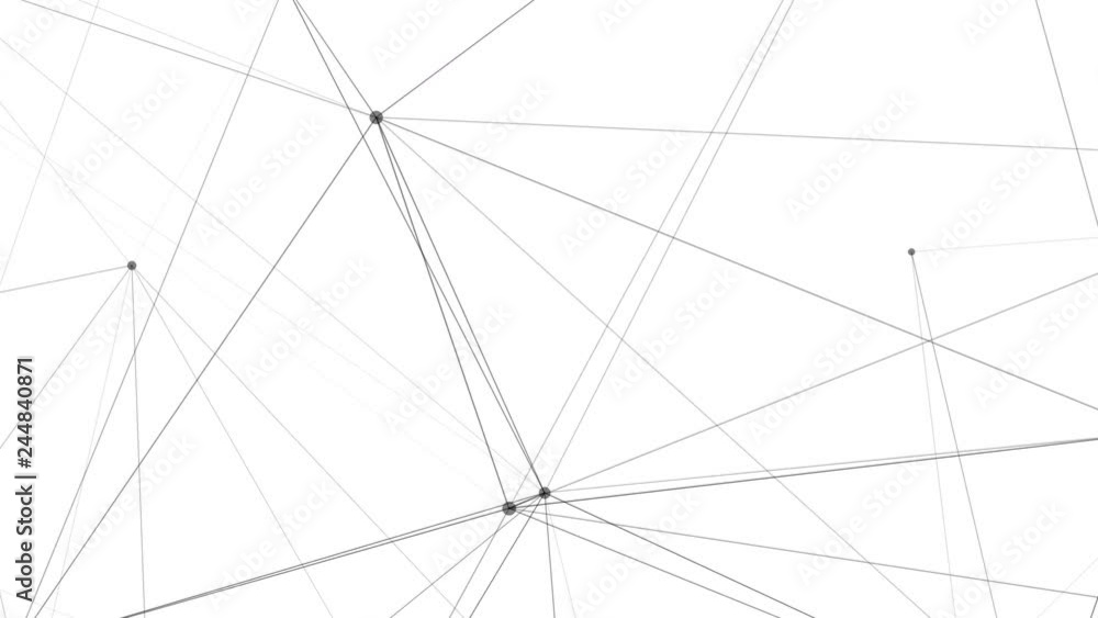 Poster black digital computer data and network connection triangle lines and spheres in futuristic technolo