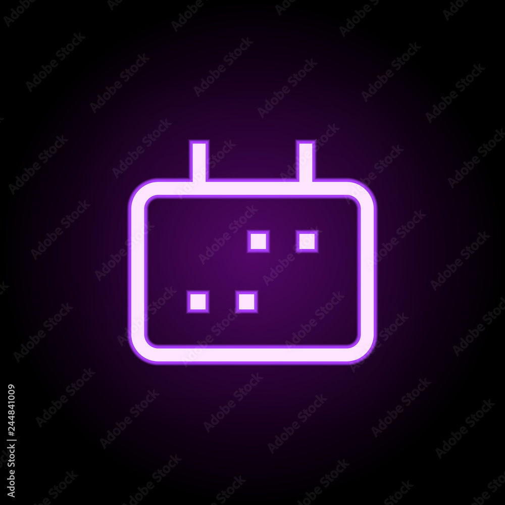 Aufkleber appointment calendar icon. elements of web in neon style icons. simple icon for websites, web design