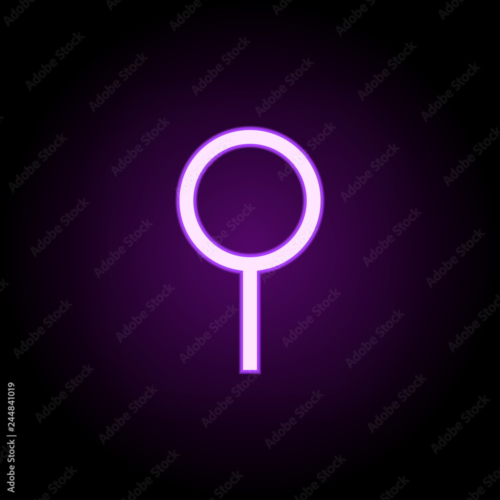 Poster magnifier icon. elements of web in neon style icons. simple icon for websites, web design, mobile ap