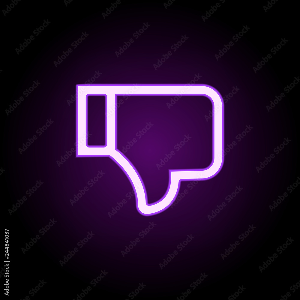 Poster unlike icon. elements of web in neon style icons. simple icon for websites, web design, mobile app, 