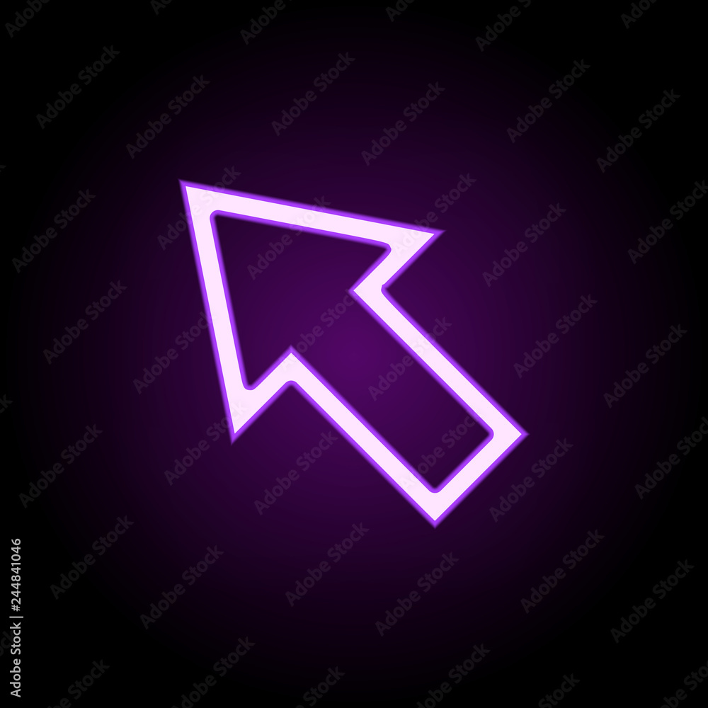 Poster cursor icon. elements of web in neon style icons. simple icon for websites, web design, mobile app, 