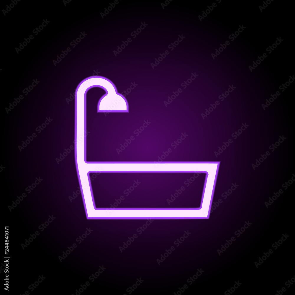 Poster shower icon. elements of web in neon style icons. simple icon for websites, web design, mobile app, 