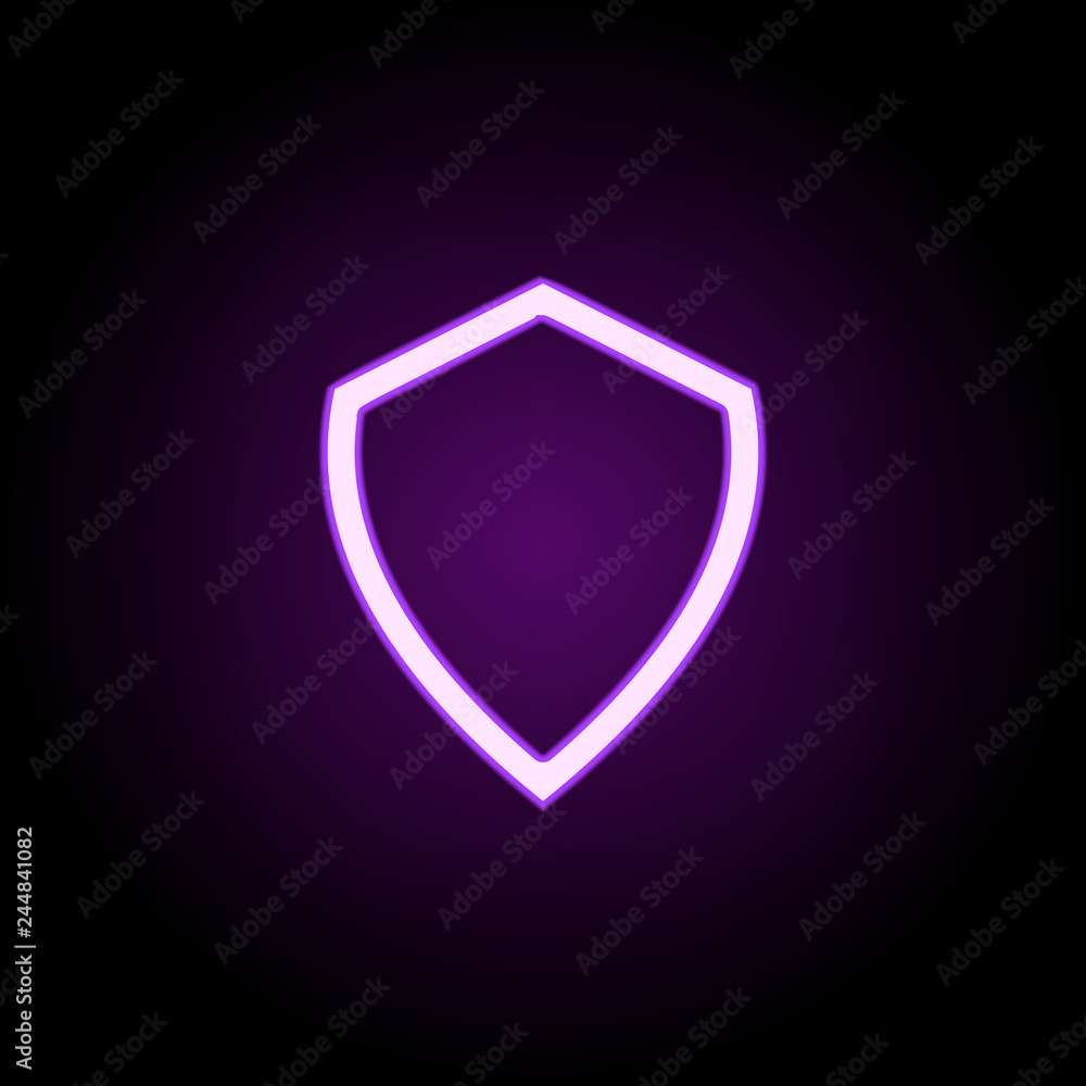 Poster shield icon. elements of web in neon style icons. simple icon for websites, web design, mobile app, 