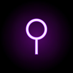 magnifier icon. Elements of web in neon style icons. Simple icon for websites, web design, mobile app, info graphics