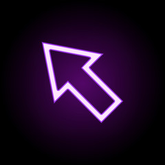 cursor icon. Elements of web in neon style icons. Simple icon for websites, web design, mobile app, info graphics