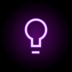 lamp icon. Elements of web in neon style icons. Simple icon for websites, web design, mobile app, info graphics