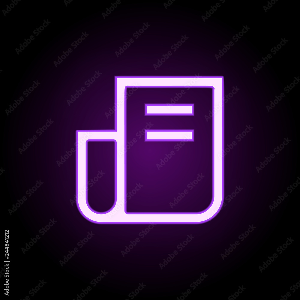 Aufkleber newspaper icon. elements of web in neon style icons. simple icon for websites, web design, mobile ap