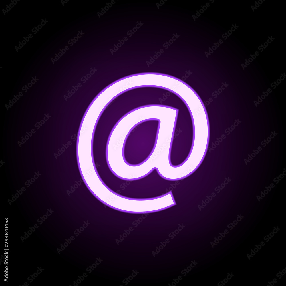 Poster mail icon. elements of web in neon style icons. simple icon for websites, web design, mobile app, in