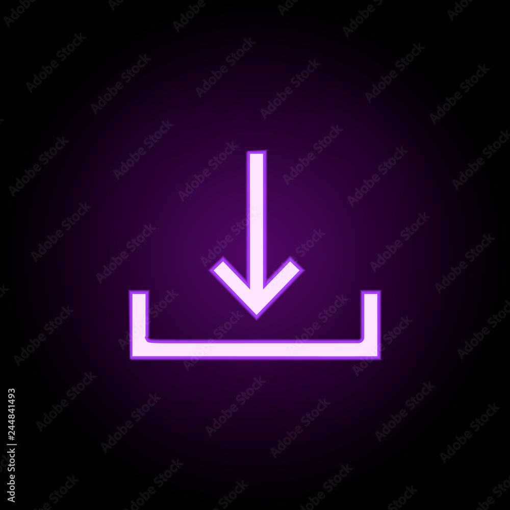 Poster loading icon. elements of web in neon style icons. simple icon for websites, web design, mobile app,