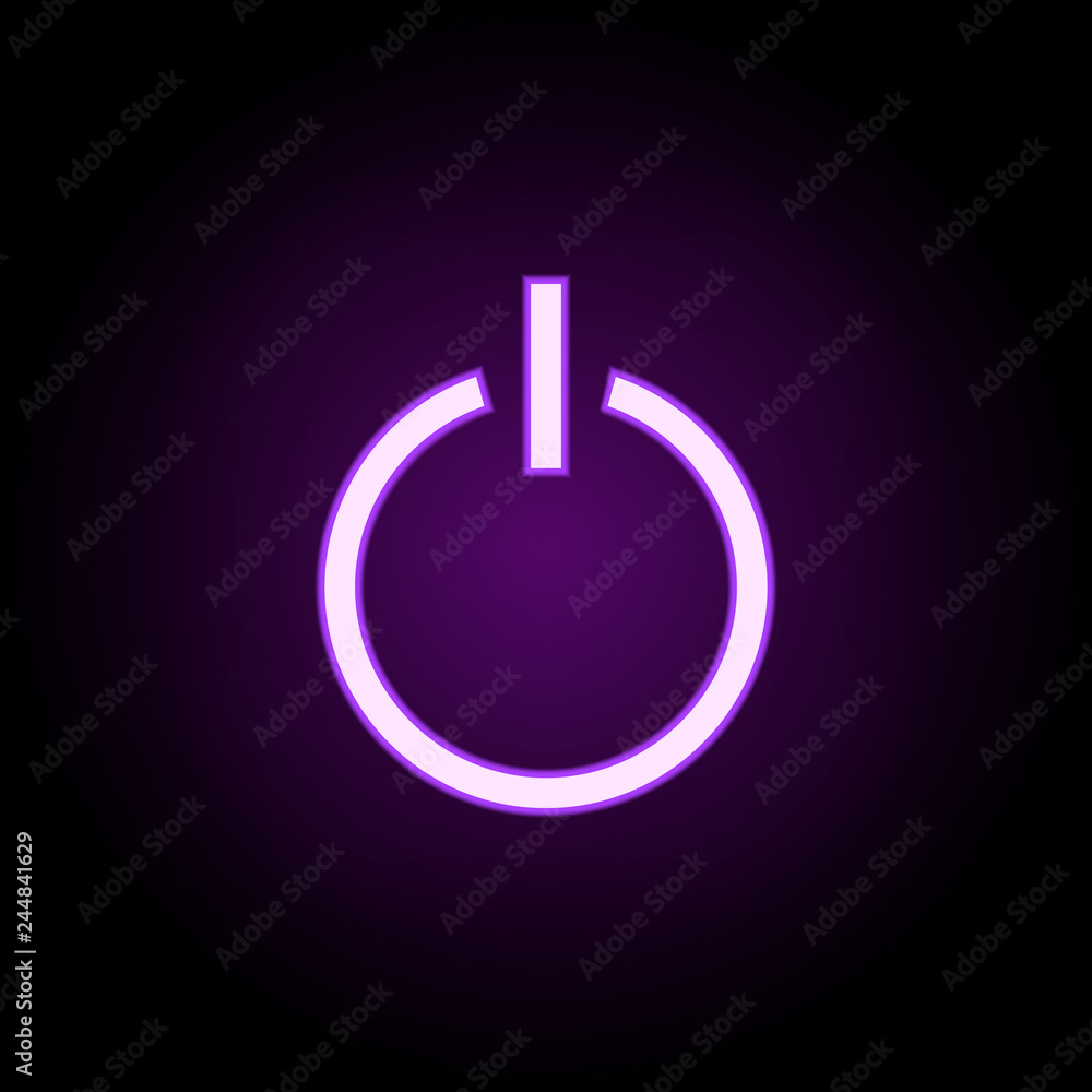 Poster shutdown icon. elements of web in neon style icons. simple icon for websites, web design, mobile app