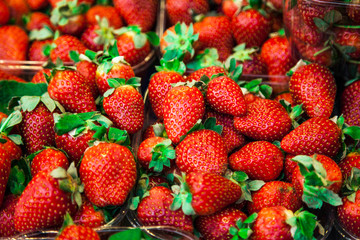 Stack fresh strawberry.Food concepts background