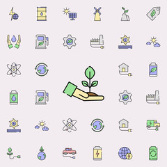 Plant sustainable icon. sustainable energy icons universal set for web and mobile