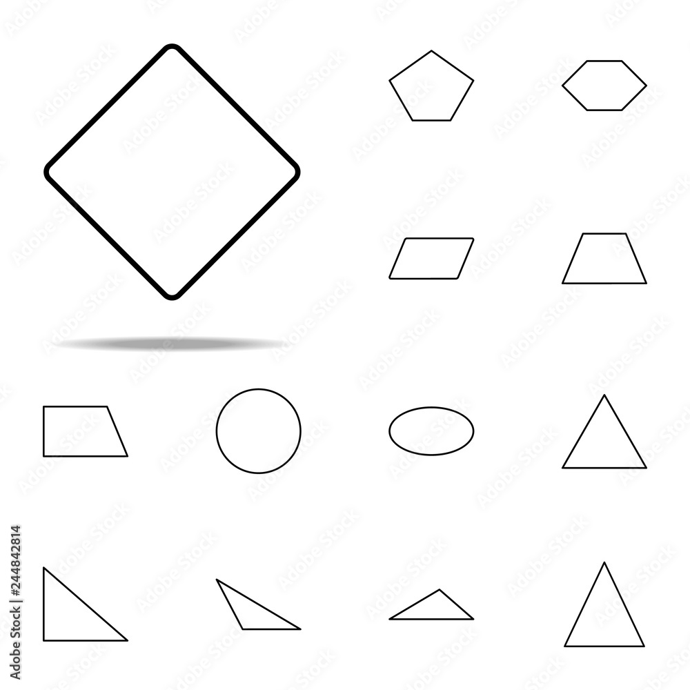 Poster square icon. geometric figures icons universal set for web and mobile