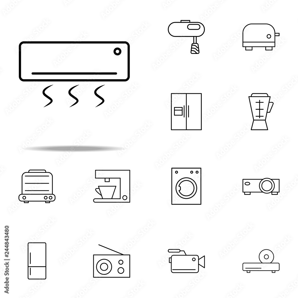 Poster air conditioning icon. web icons universal set for web and mobile