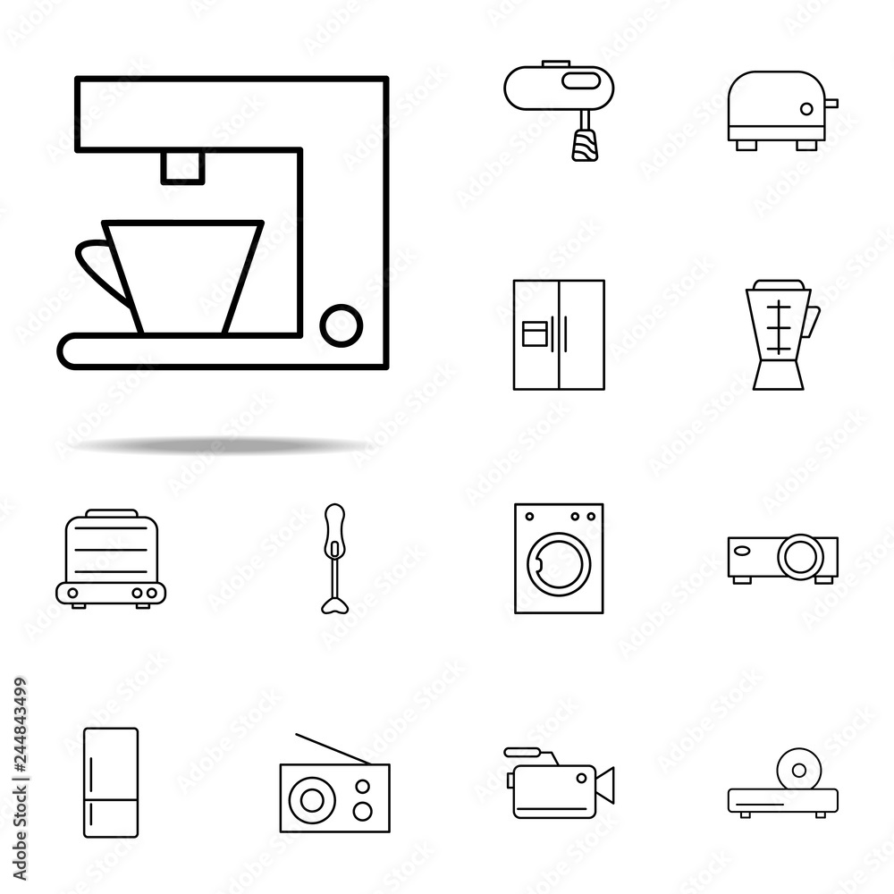 Poster coffee machine icon. web icons universal set for web and mobile
