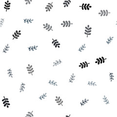 Dark BLUE vector seamless natural artwork with leaves.