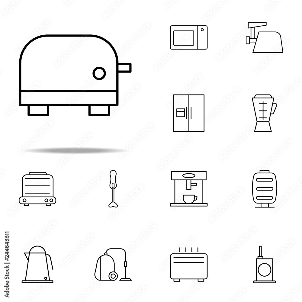 Aufkleber toaster icon. web icons universal set for web and mobile