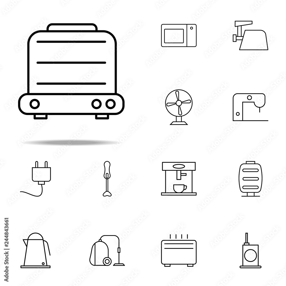 Aufkleber toaster icon. web icons universal set for web and mobile