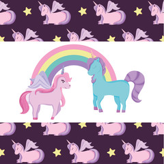 Rainbow and unicorns design