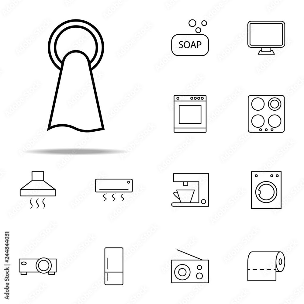 Poster towel on a hanger icon. web icons universal set for web and mobile