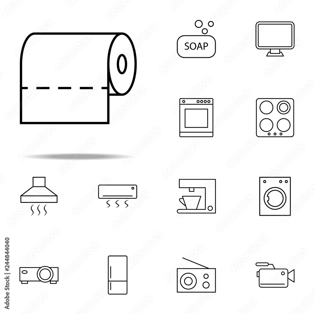 Poster toilet paper icon. web icons universal set for web and mobile