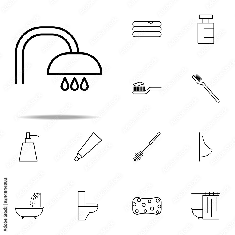 Poster shower icon. web icons universal set for web and mobile