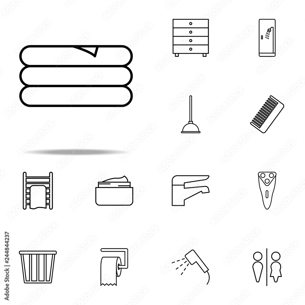 Poster a stack of towels icon. web icons universal set for web and mobile
