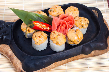 Japanese hot sushi