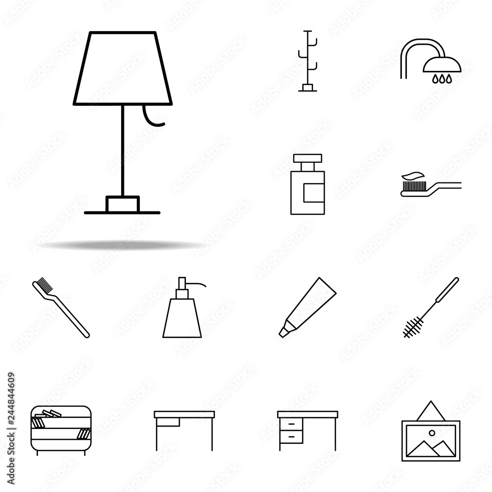 Aufkleber table lamp icon. web icons universal set for web and mobile