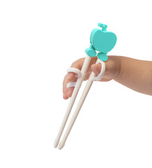 Kids chopsticks isolated on white background
