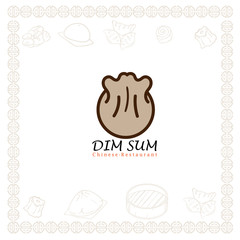 dim sum chinese restaurant food logo symbol graphic